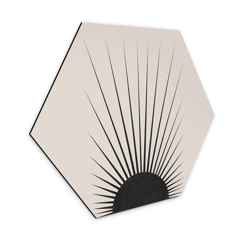 Hexagone - alu-Dibond Orara Studio - Soleil minimaliste