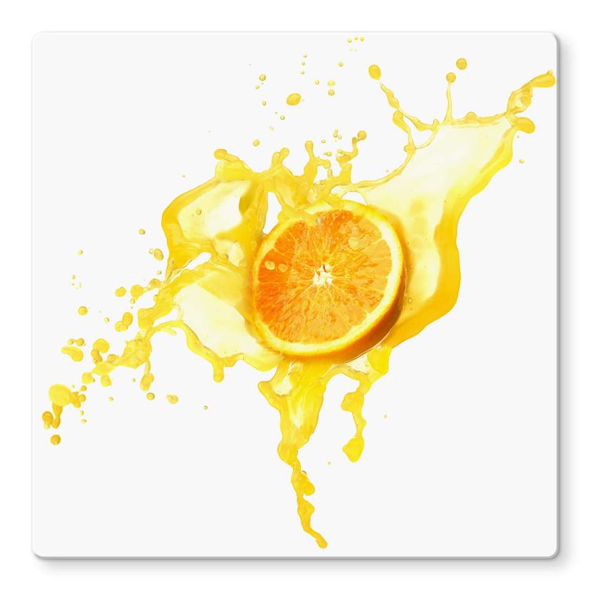 Tableau en verre - Oranges espagnoles - carré