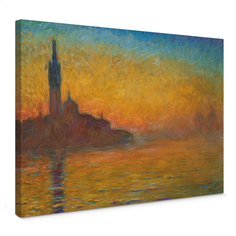 Lienzo Monet - Venecia al atardecer