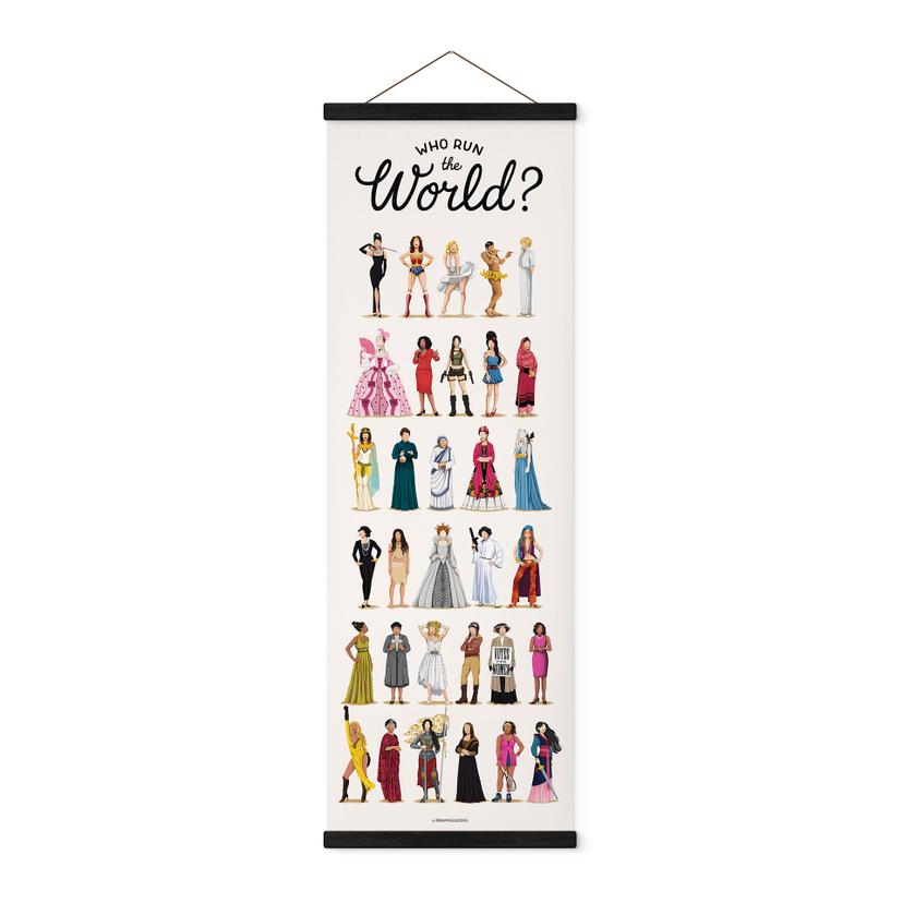 Tekstil plakat Who Run the World - Tohmé