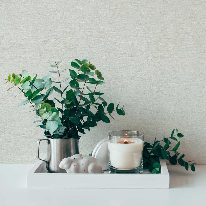Papel pintado blanco unicolor - papel pintado no tejido liso para salón, dormitorio