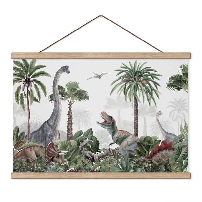 Kinderkamer Textielposter Avontuur van de dino's - Kikki Belle