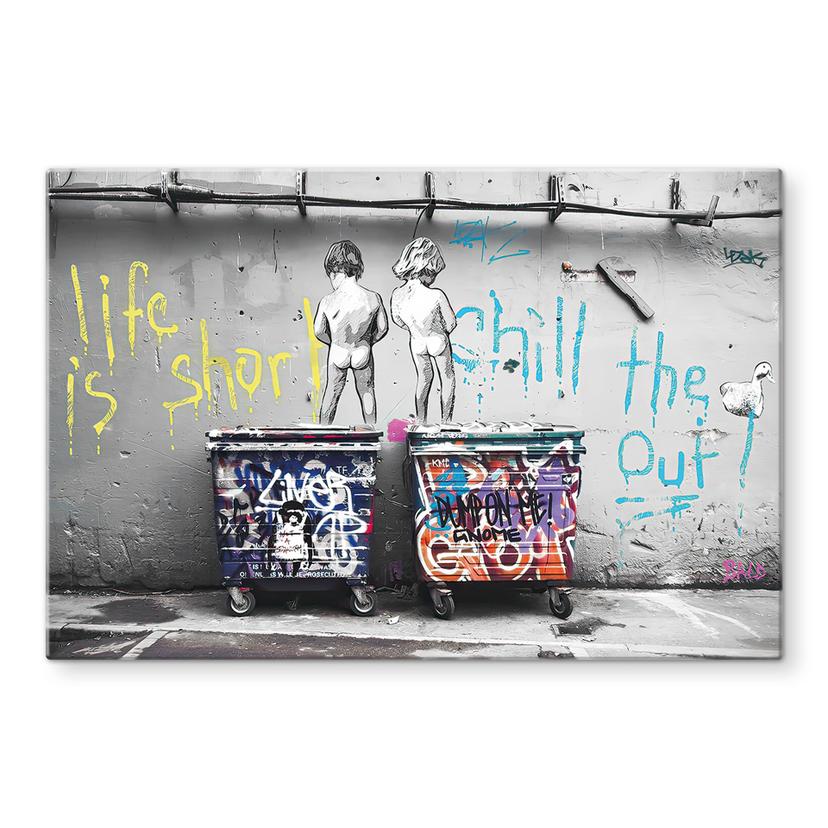 Glasbillede - Banksy - Life is short