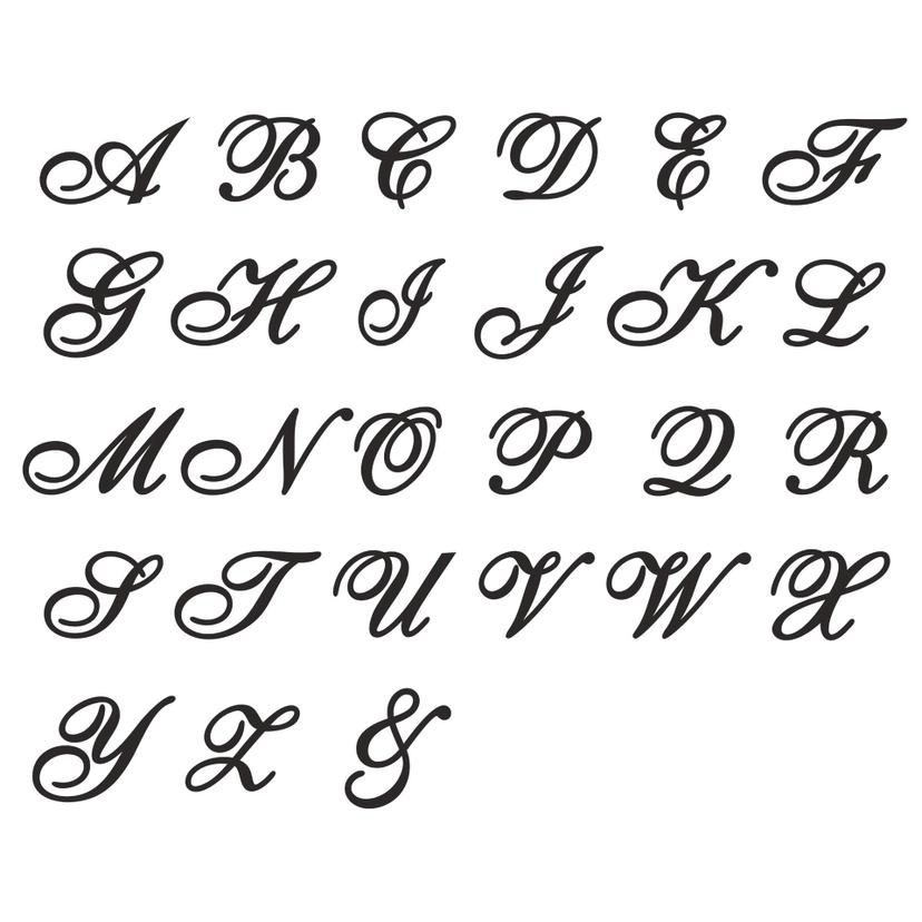 Lettere decorative PVC bianco - Corsivo