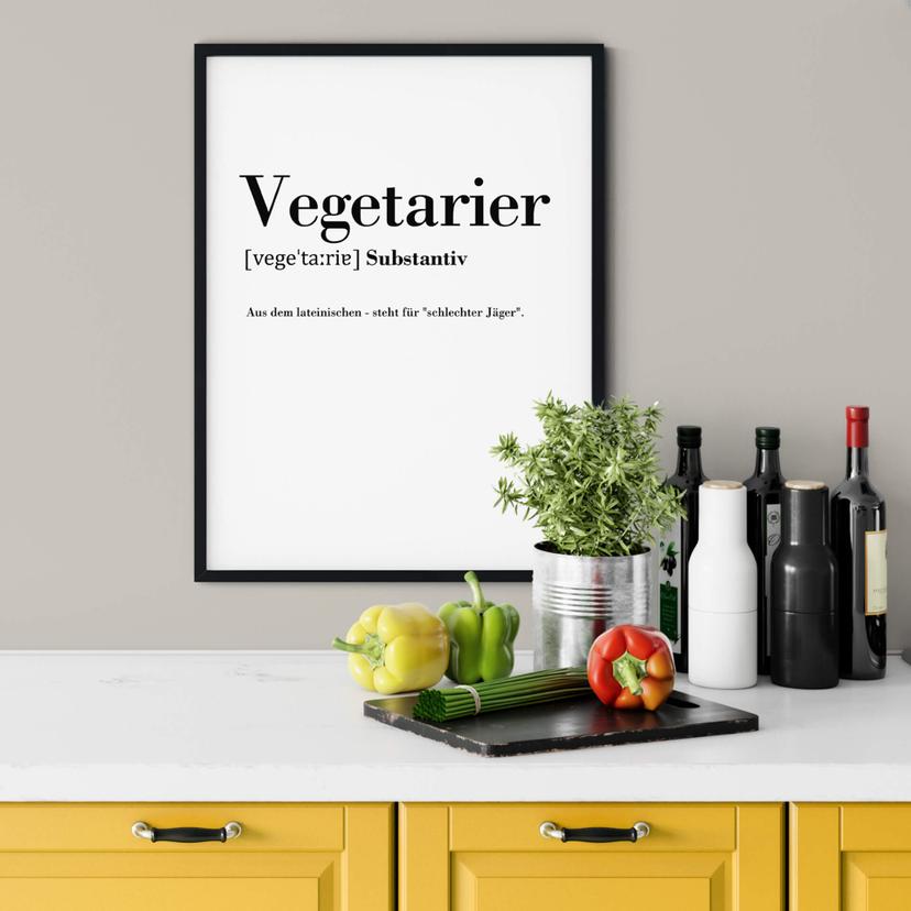 Poster Grammatik - Vegetarier