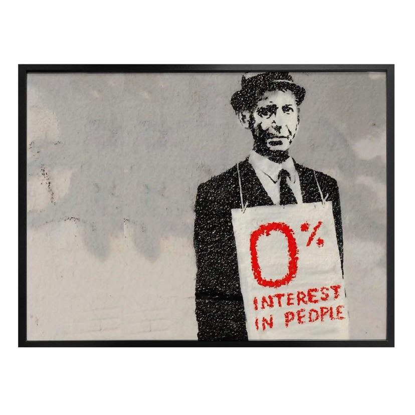 Plakat Banksy - Zero interest in people