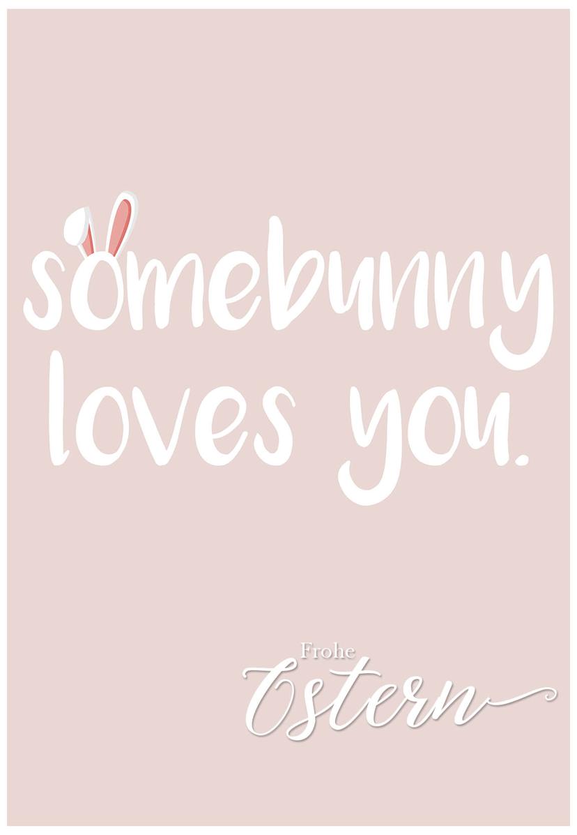Gutschein Frohe Ostern - Somebunny loves you.