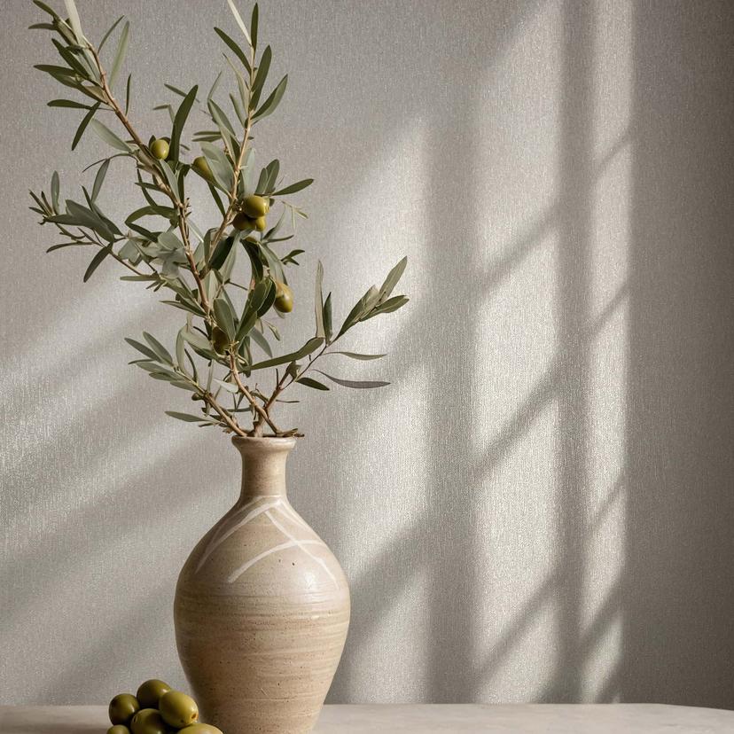 Ikke-vævet tapet plain, tekstil plain classic i beige