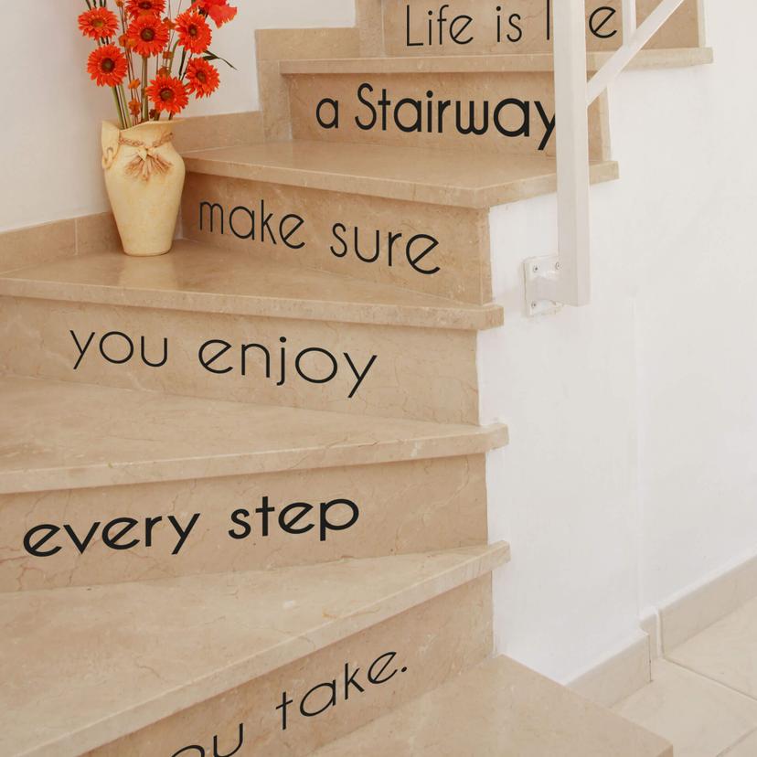 Adesivo murale per le scale - Life is like a Stairway...