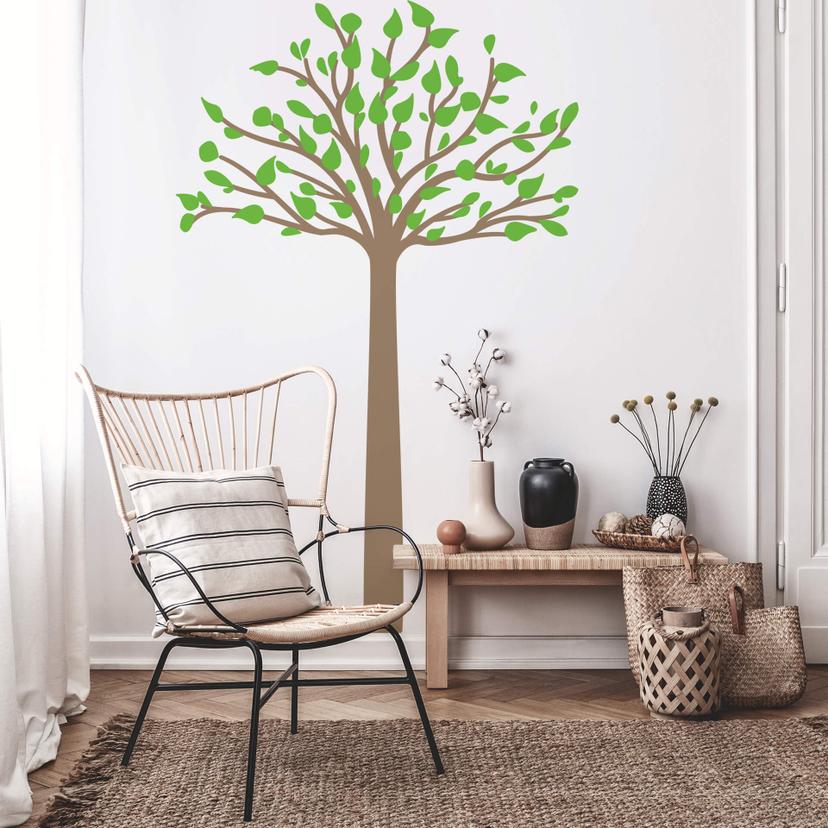 Muursticker Hoge Boom 2-kleurig
