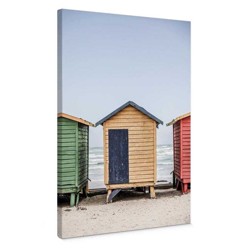 Canvasbillede Kystens charme - Farverige hytter ved havet - Shot by Clint