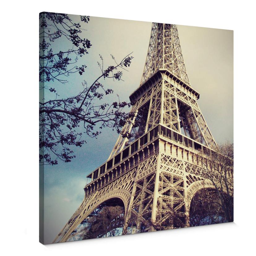 Tableau sur toile Tour Eiffel Paris - Carré