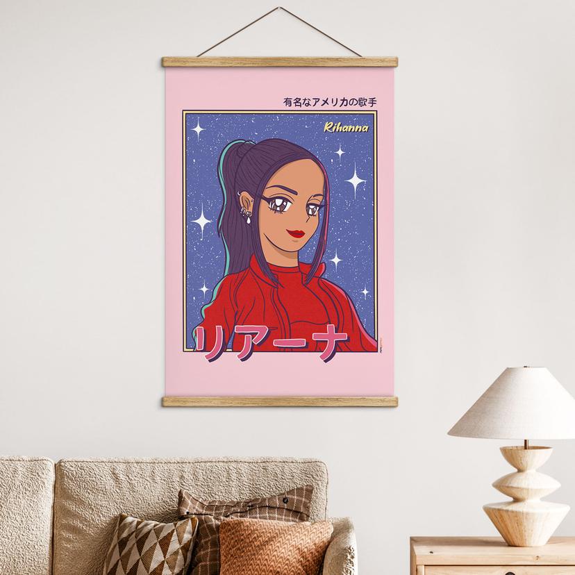 Poster tessile Anime-Girl "Rihanna" - Gomes