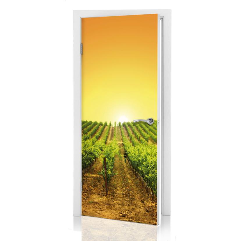 Türdesign Sonnenuntergang im Weinberg 91x200 cm