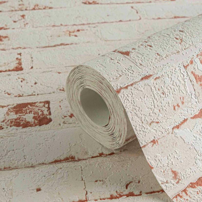 Carta da parati- Best of Wood`n Stone 2 beige, marrone, rosso