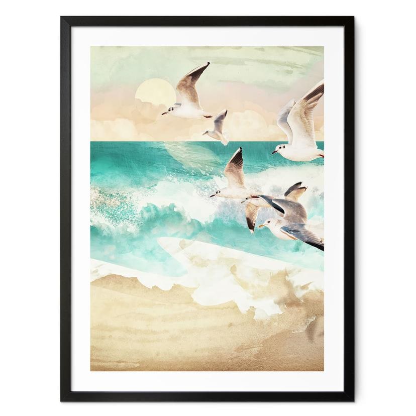 Plakat Måger på stranden - SpaceFrog Designs