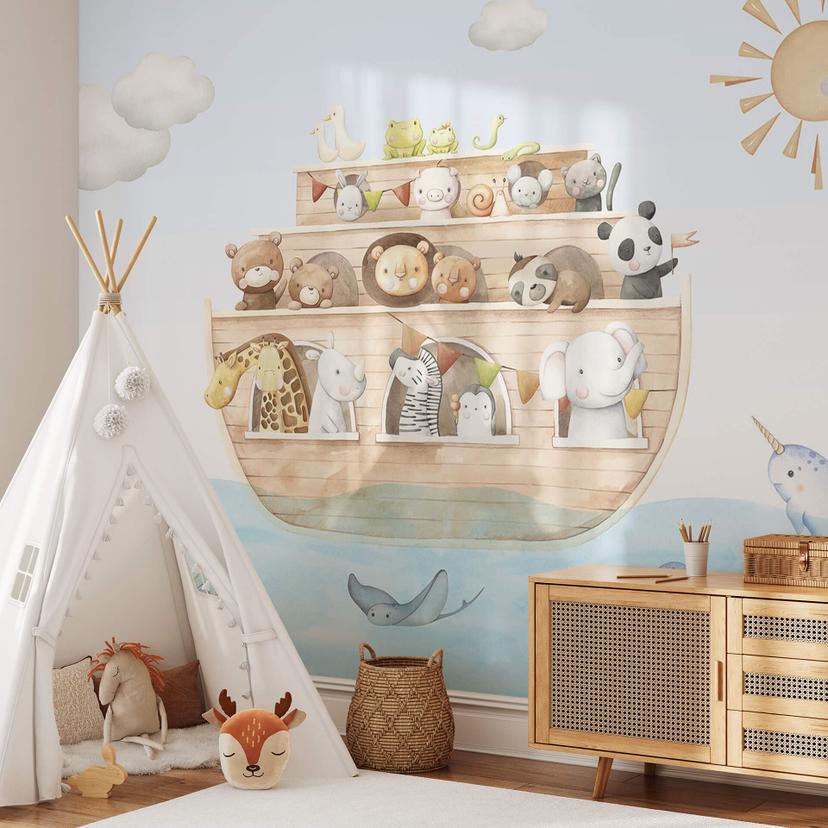 Oliver Robins - Fotomural del Arca de Noé para habitación infantil