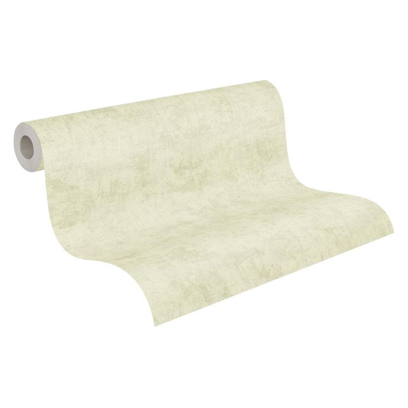Elegante papel pintado tejido-no tejido con rayas finas en tonos naturales y grisáceos