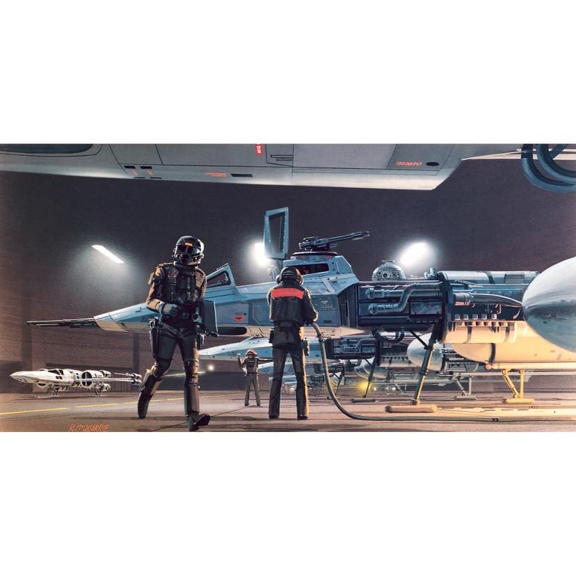 Vlies Fototapete - Star Wars Classic RMQ Yavin Hangar - 500 x 250 cm