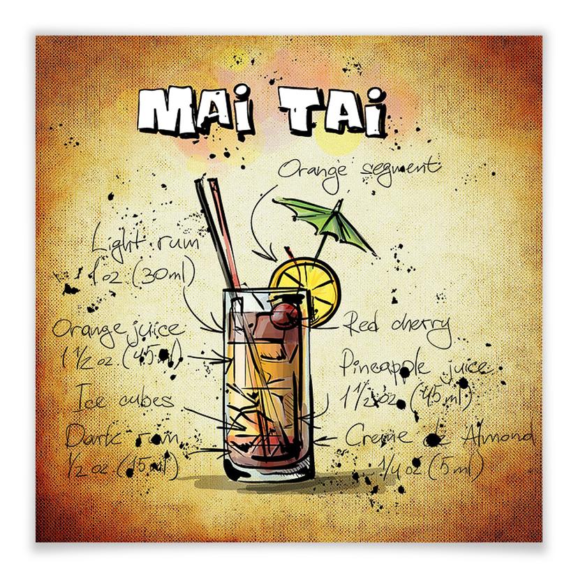 Póster Mai Tai - Receta