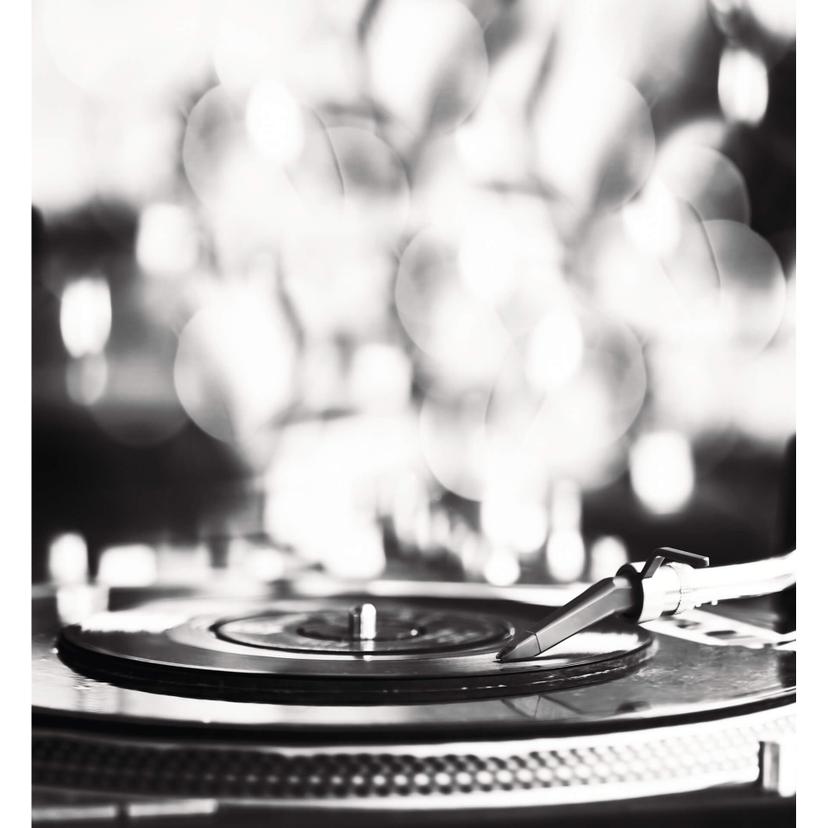 Fotomurale Vinyl Record on Turntables - 240x260 cm