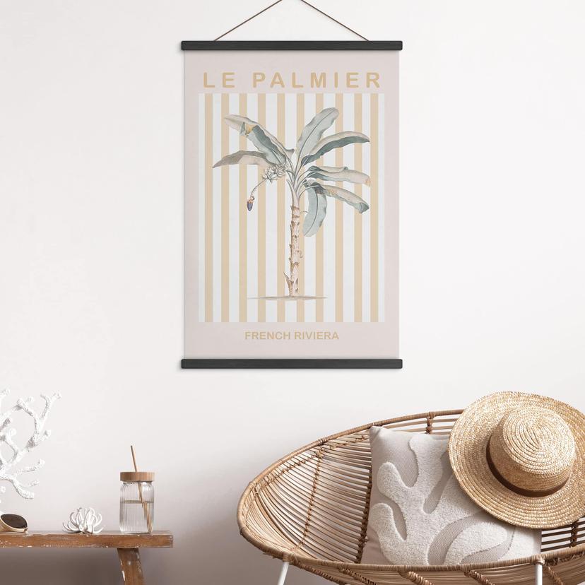 Poster tessile Palma sulla Costa Azzurra - Grace Digital Art