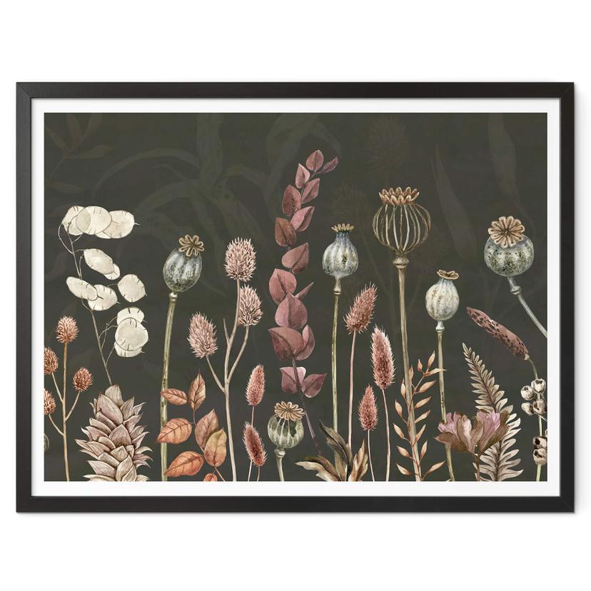 Póster Sir Edward - Flores secas Oliva