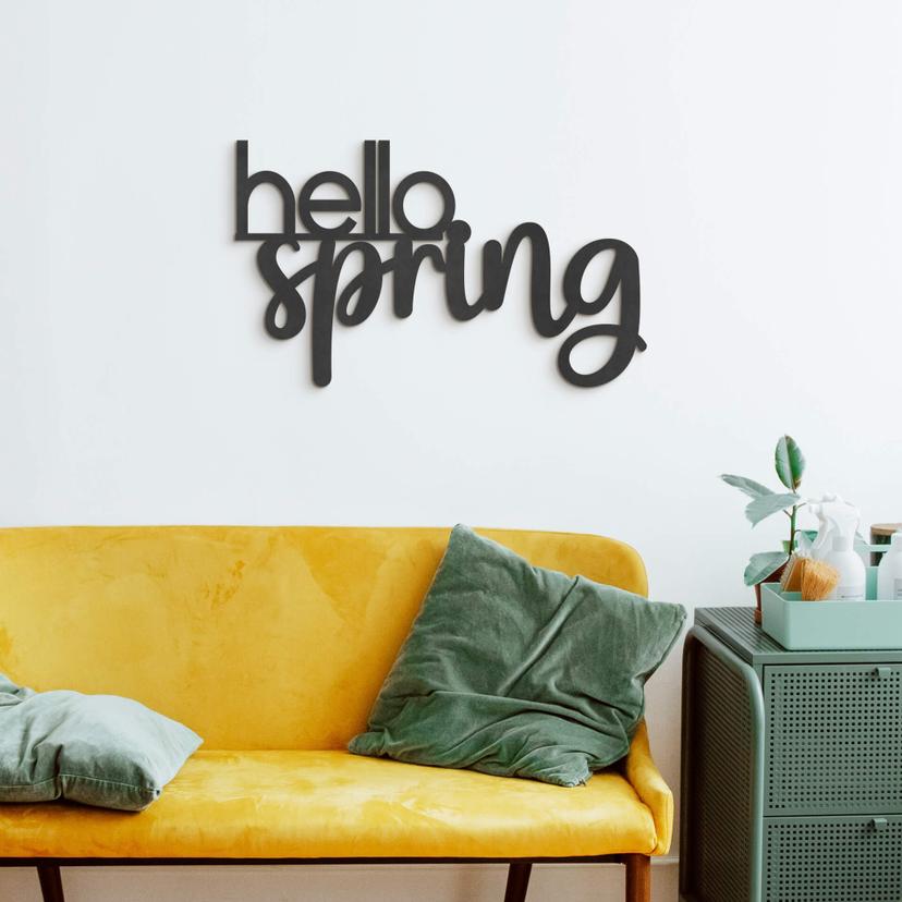 Décoration en bois MDF hello spring
