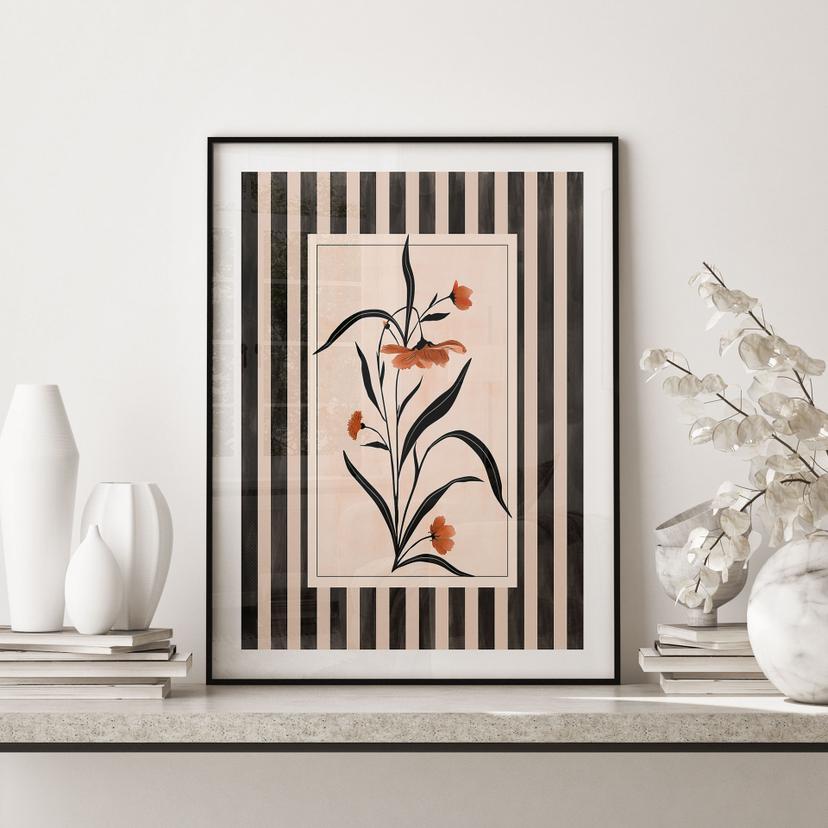 Poster Danza di foglie e fiori - Ristova