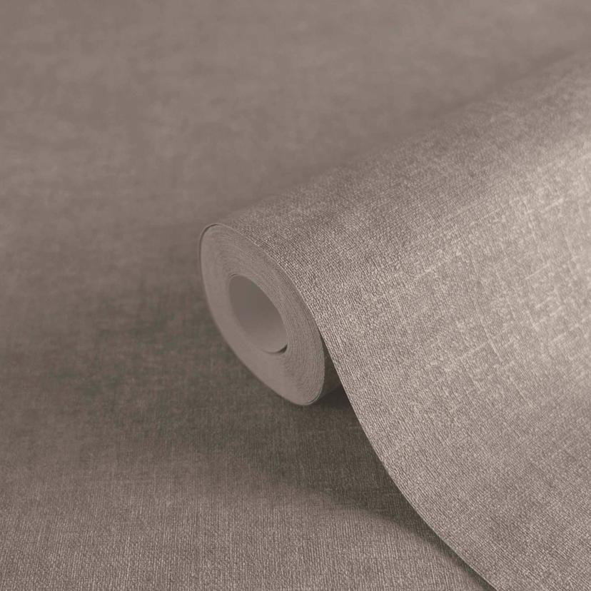 Papel pintado textura tejido gris oscuro - Papel pintado tejido-no tejido resistente para habitacion