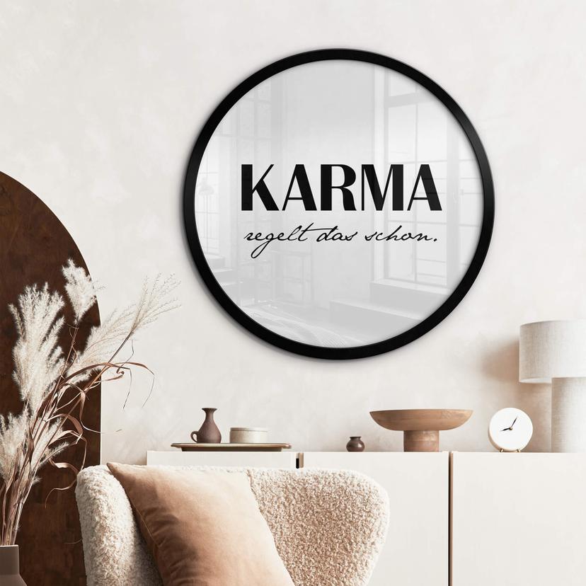 Poster Karma regelt das schon - Rund