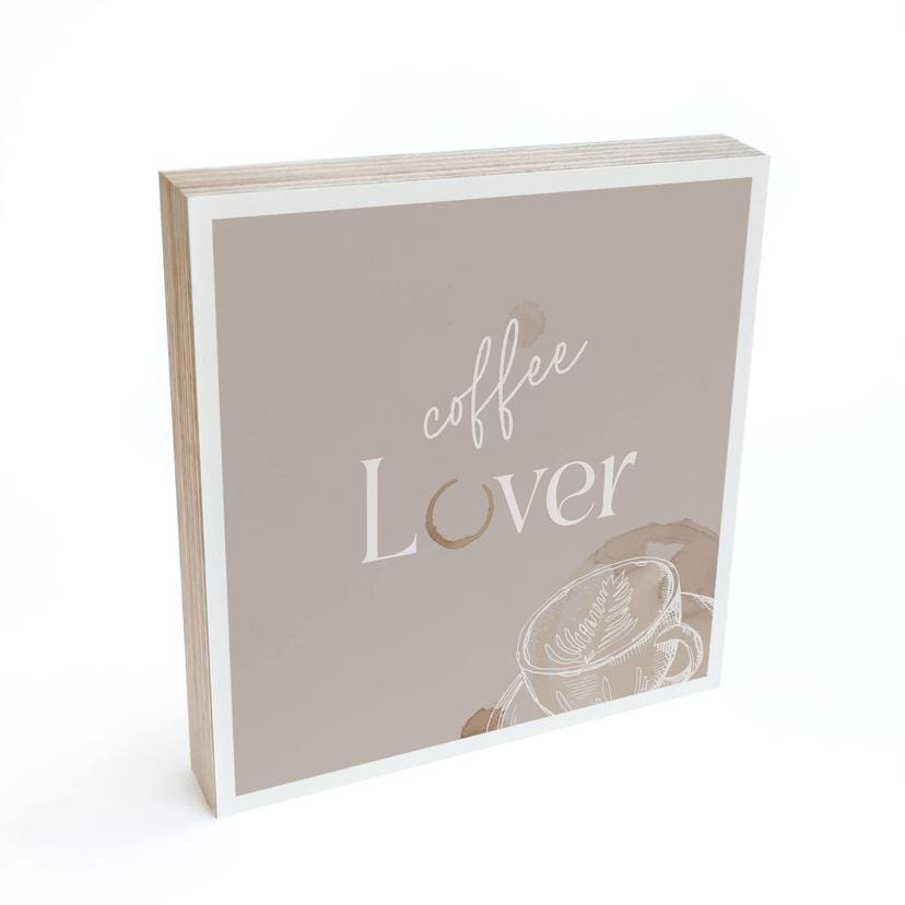 Træ dekoration blok Coffee Lover