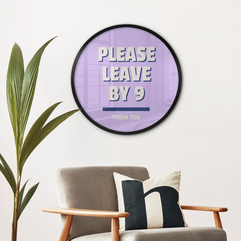 Poster Please leave by 9 - Fritsch