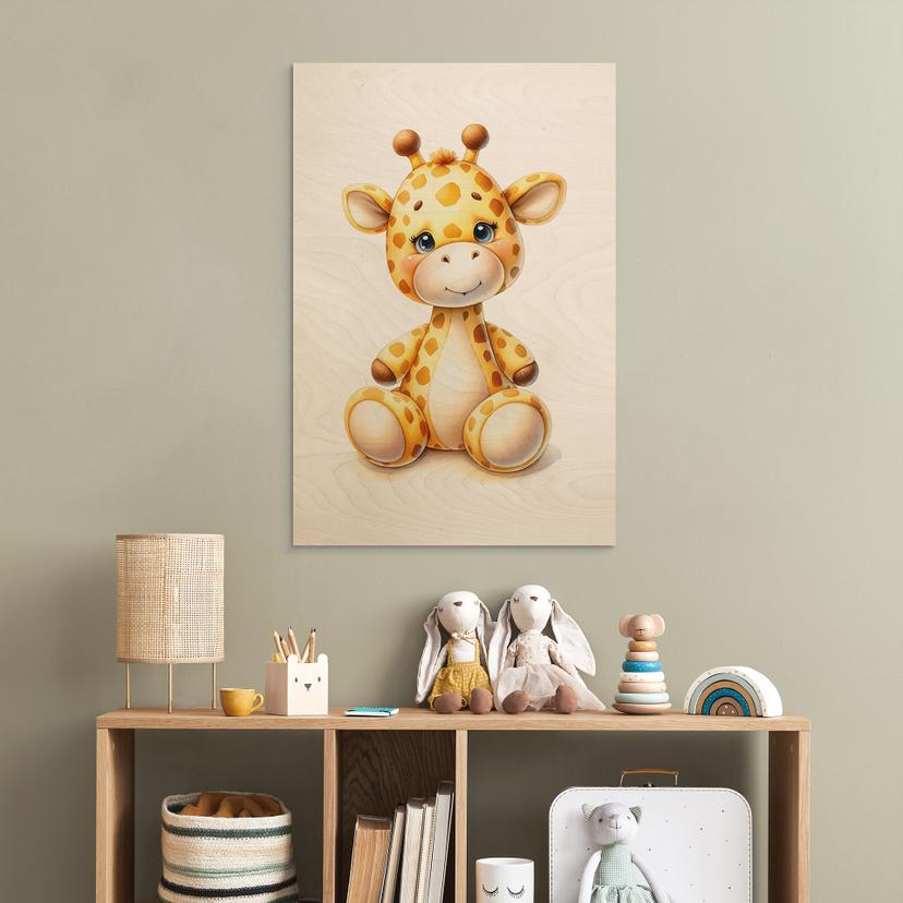Stampa su legno Piccola giraffa - Magnusson