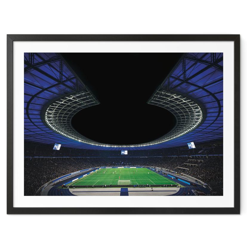 Póster Hertha BSC - Estadio Olímpico lleno por la noche