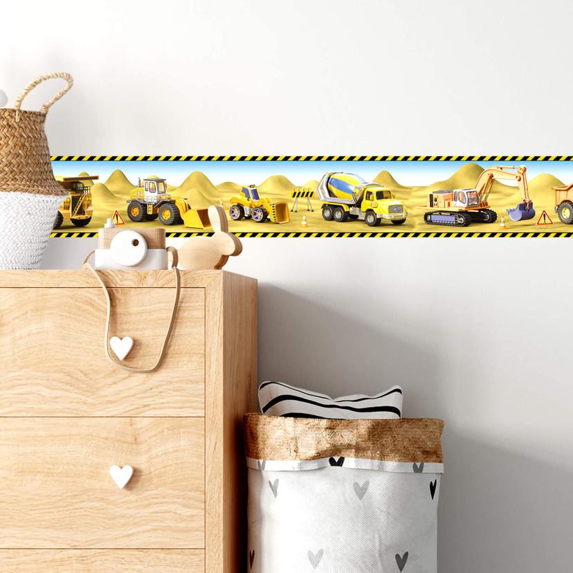 Wallsticker - Michel Agullo - Border - Entreprenørmaskiner
