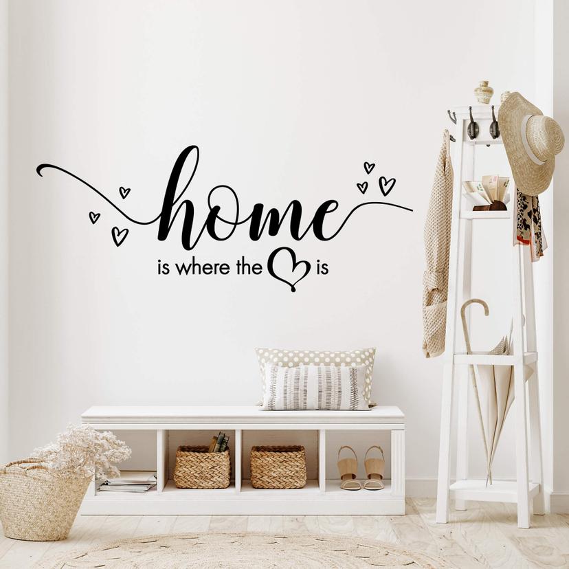 Wallsticker Home is where the heart is
