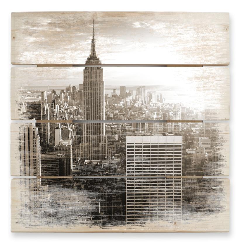 Cuadro de madera The Empire State Building - 40x41,5 cm