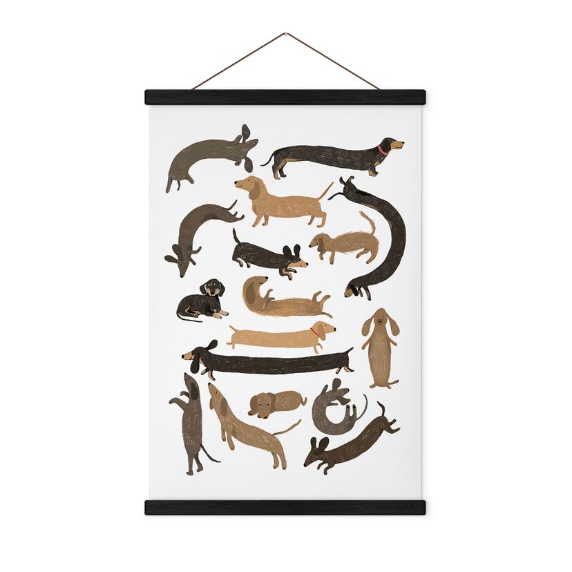 Tekstil plakat Legende gravhunde - Illustration af hund - Melin