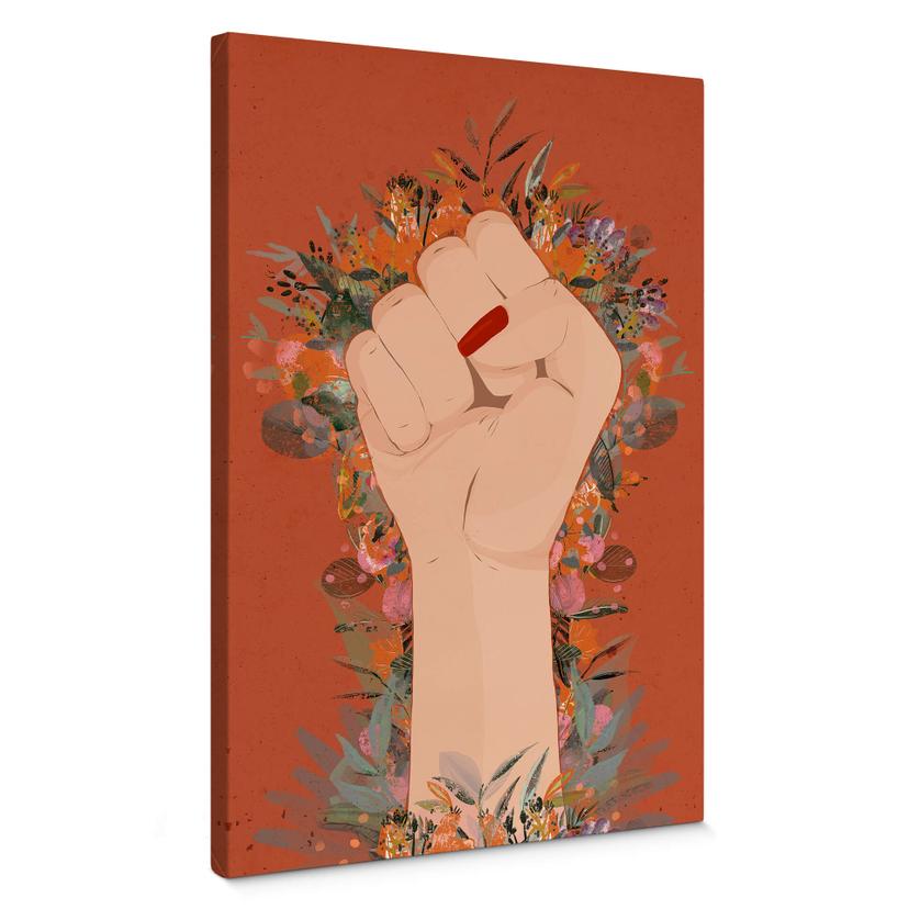 Lærredsprint - Treechild - Rebel Flowers