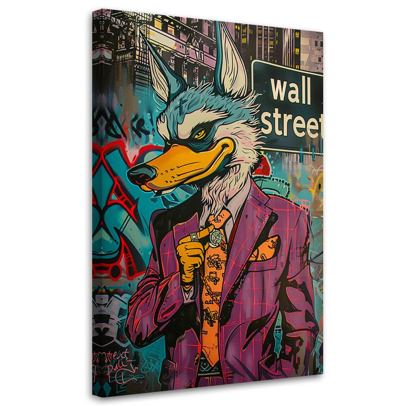 Leinwandbild Wolf der Wall Street AI