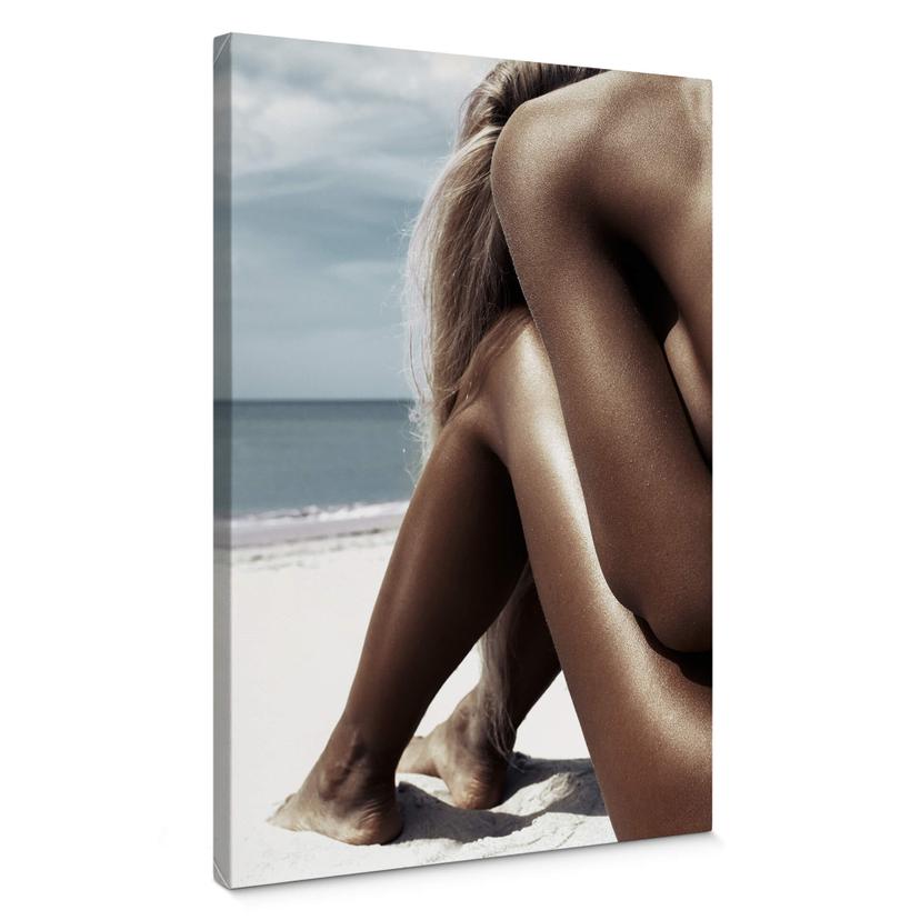 Canvasbillede - Stefanovicius - Naked at the beach