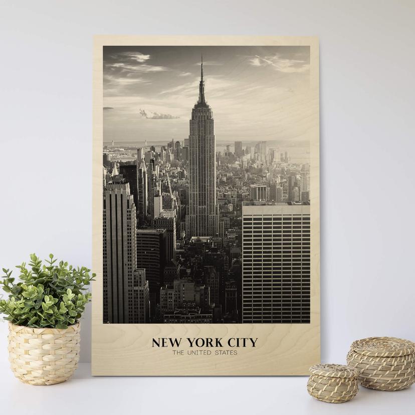 Stampa su legno - New York City