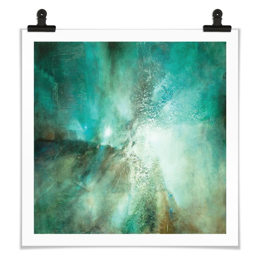 Poster Abstrakt turkos i ljus och textur - Schmucker - Square