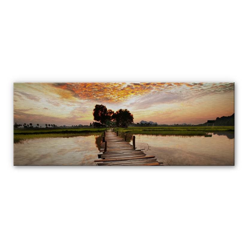 Til den anden side - Panorama – print på aluminium (Alu-Dibond)