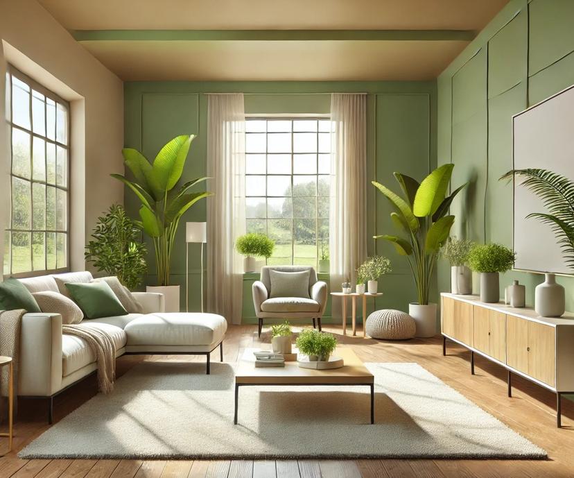 Grün Wandfarbe seidenmatt I Warm Wasabi | Raumharmonie schaffend | THE COLOR KITCHEN