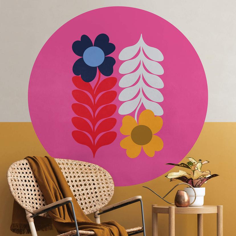 Wall Sticker Collett - Retro Flowers