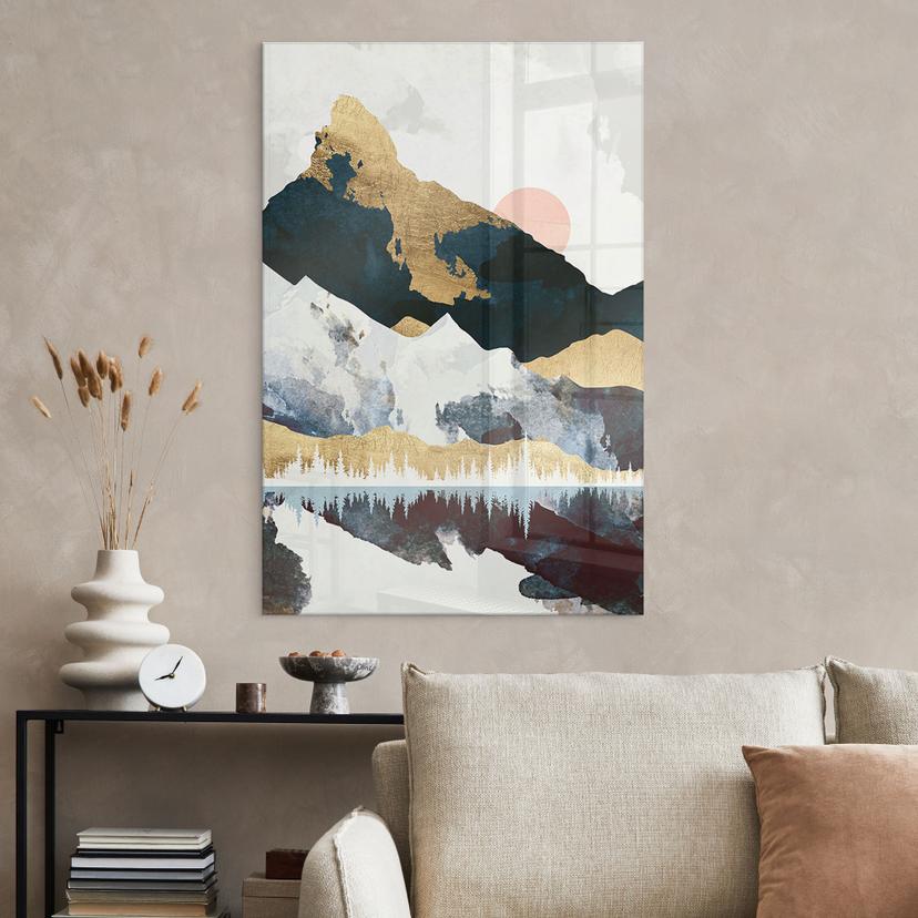 Stampa su vetro acrilico Riflesso di un paesaggio invernale - SpaceFrog Designs