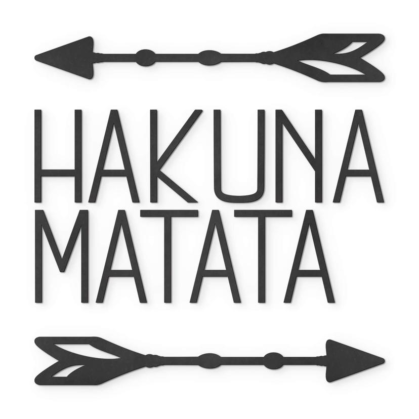MDF - Decoración en madera Hakuna Matata con flechas