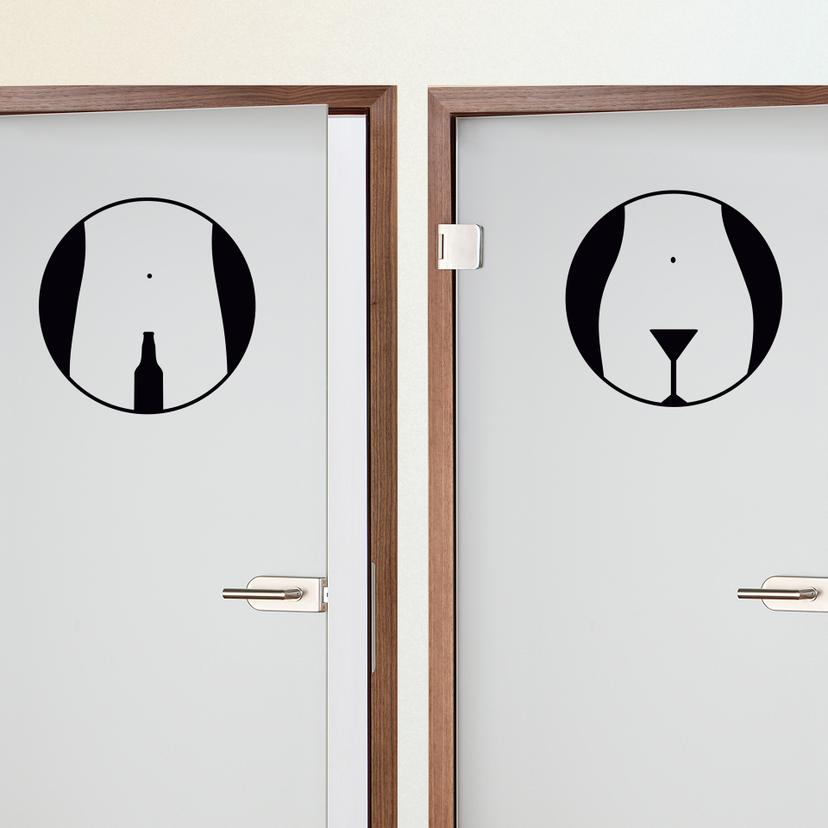 Muursticker WC Beer and Cocktail